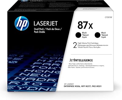HP 87X Toner Cartridge 2 Pack Original Black CF287XD LaserJet Enterprise M506