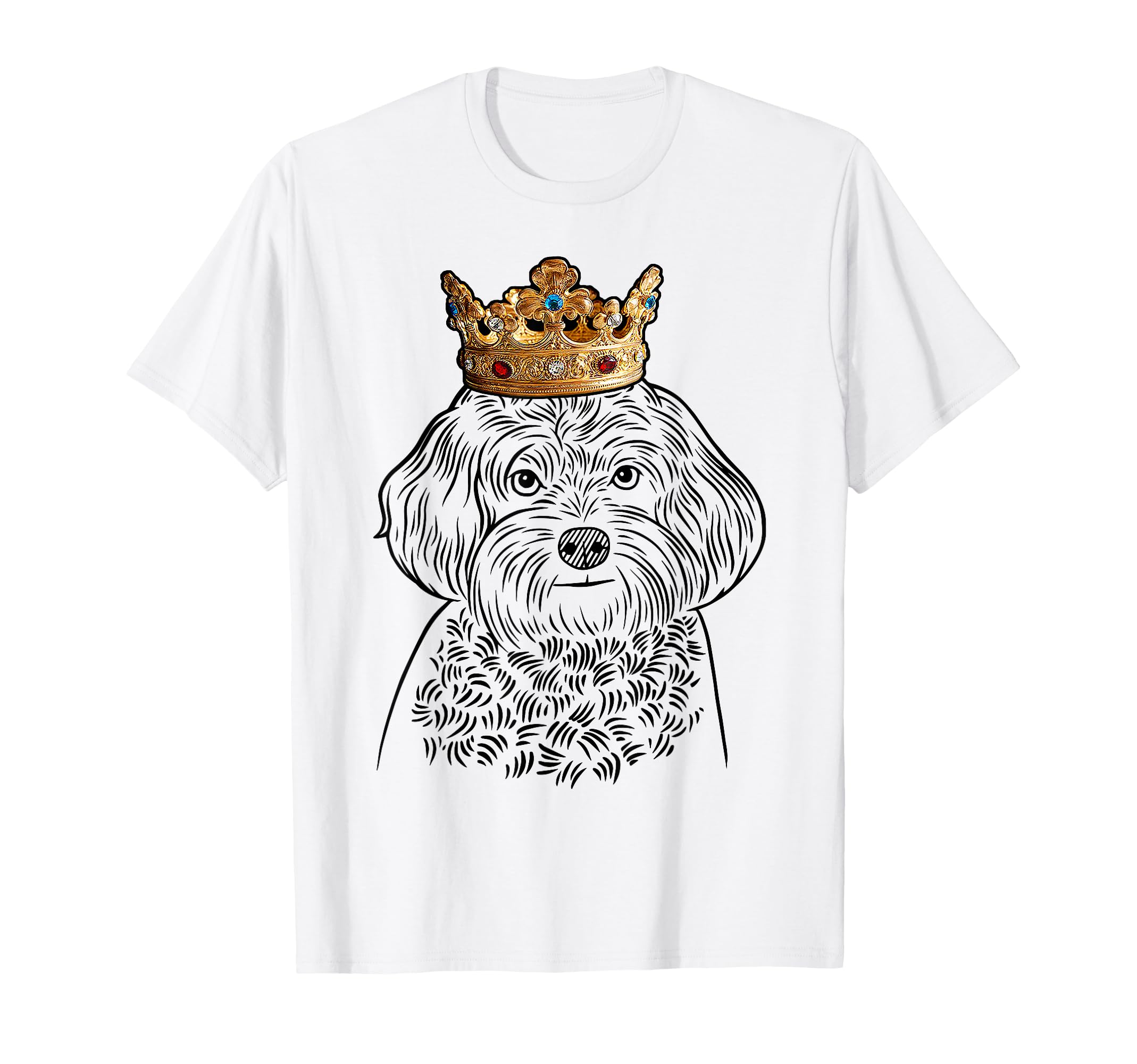 Maltipoo Dog Wearing Crown T-Shirt
