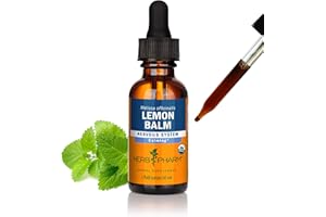 Herb Pharm Certified Organic Lemon Balm Liquid Extract for Calming Nervous System Support, Organic Cane Alcohol, 1 Ounce