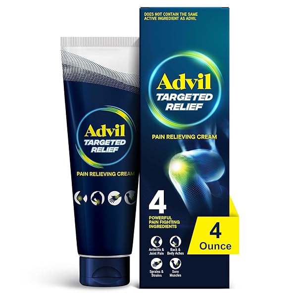 ADVIL TARGETED RELIEF PAIN RELIEVING CREAM, UP TO 8 HOURS OF POWERFUL RELIEF OF MINOR ARTHRITIS PAIN, JOINT PAIN, LOWER BACK PAIN AND MUSCLE PAIN – 4 OZ