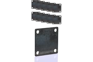 Bobco Metals 4”X4” Weldable Square Steel Metal Baseplate - A36 Steel Plate - High-Quality Steels Plate Base for Structure Support | 10 Pieces