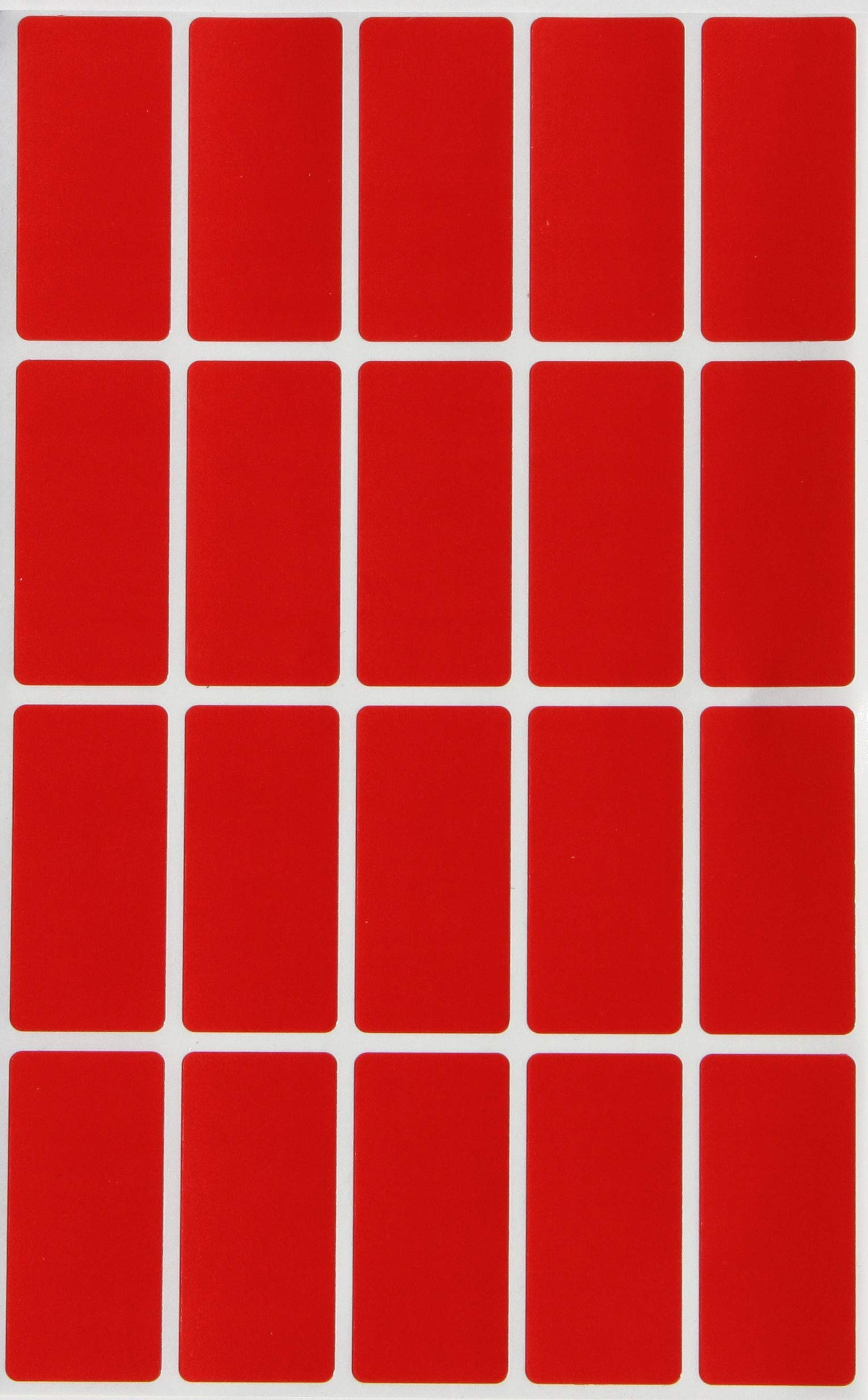 Royal Green Red Rectangle Stickers 4cm x 2cm - Color Coding Labels Rectangular (40mm x 19mm) 300 Pack — image 1