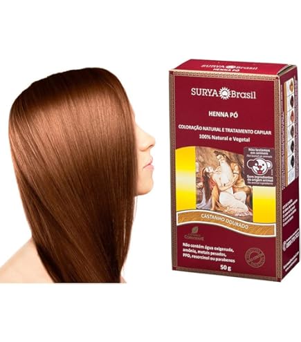 Henna em Pó Natural 50g - Surya Brasil - Castanho | Amazon.com.br