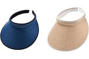 jecvxor Cloth Covered Slip-On Visor for Women, Adjustable Cap Sports Sun Visors for Men