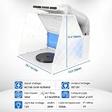 Magicrose Airbrush Spray Booth Kit with 8 LED Lights 16 Clips Adjustable Fan view 6