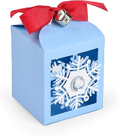 Sizzix Troquel Sizzix Thinlits Die Set 4 piezas - Caja Copo de Nieve: Amazon.es: Hogar