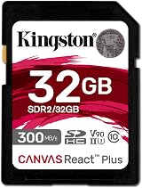 Kingston Canvas React Plus 32GB SDHC UHS-II V90 U3 4K 8K Card