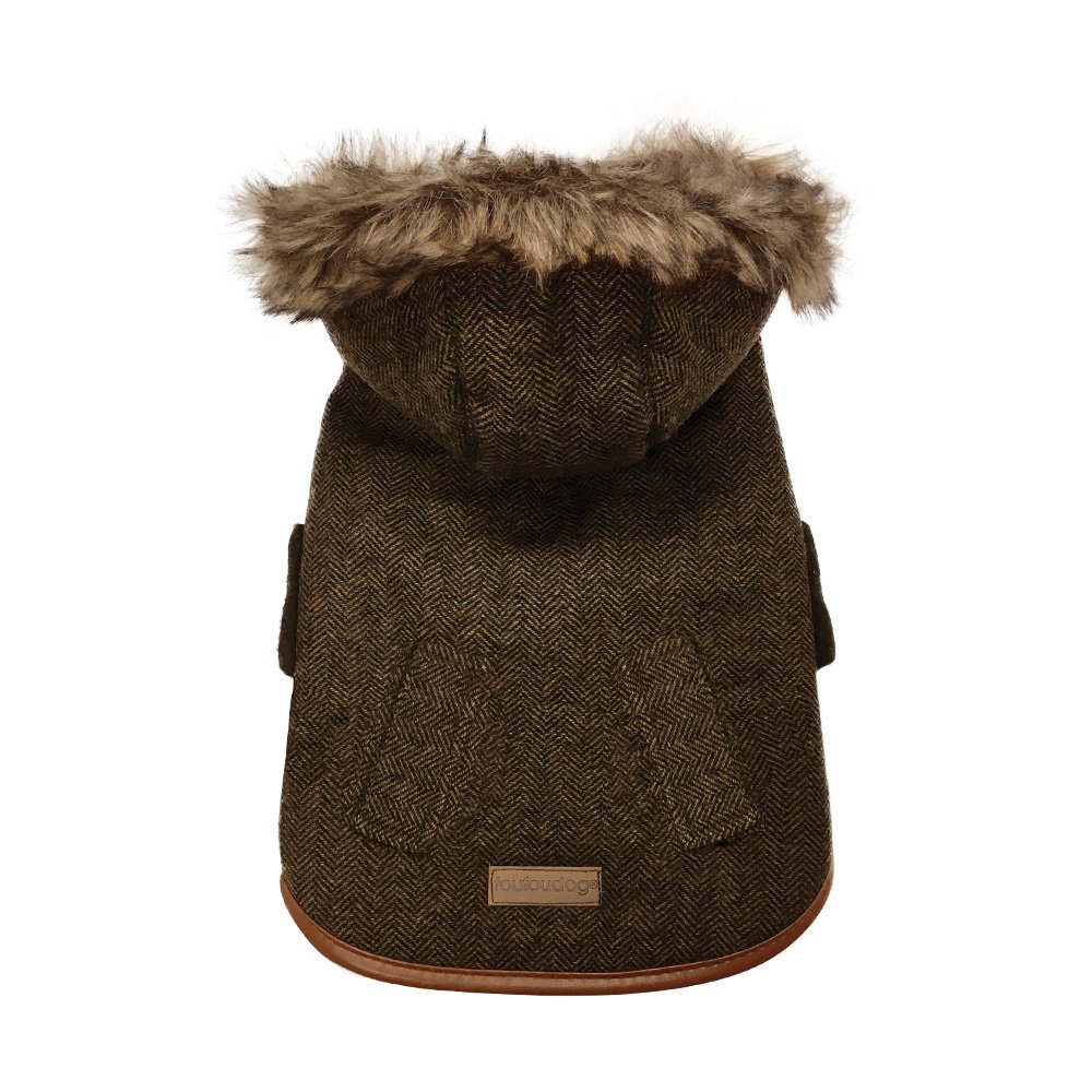 FouFou Dog 63053 Chelsea Coat for Dogs, 3X-Large, Brown