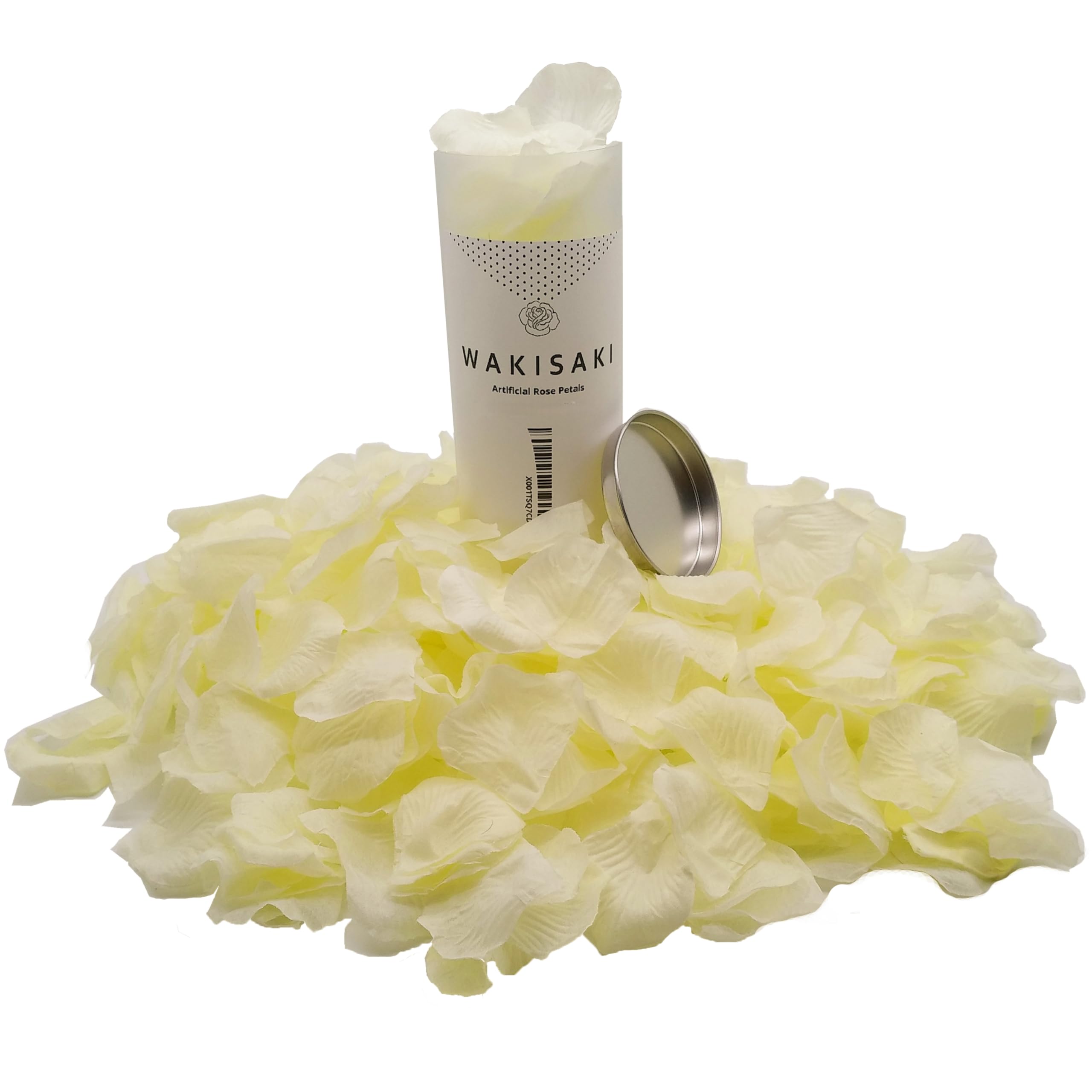 WAKISAKI Premium Artificial Fake Rose Petals, Hand-separated, Ready-to-use, Deodorized, for Romantic Night, Wedding, Event, Party, Decoration (1000 Count, Ivory White)