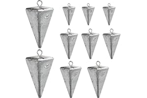 BHWRA Pyramid Sinkers Fishing Weights Sinkers for Saltwater Fishing Weights Assortment Kits Fishing Gear Tackle 1oz 2oz 3oz 4oz