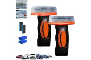 Qifor Glass Cleaner, Qifor Car Oil Film Cleaner, Glass Handle Oil Film Remover Lotion, with Cleaning Board, Removes oil film 