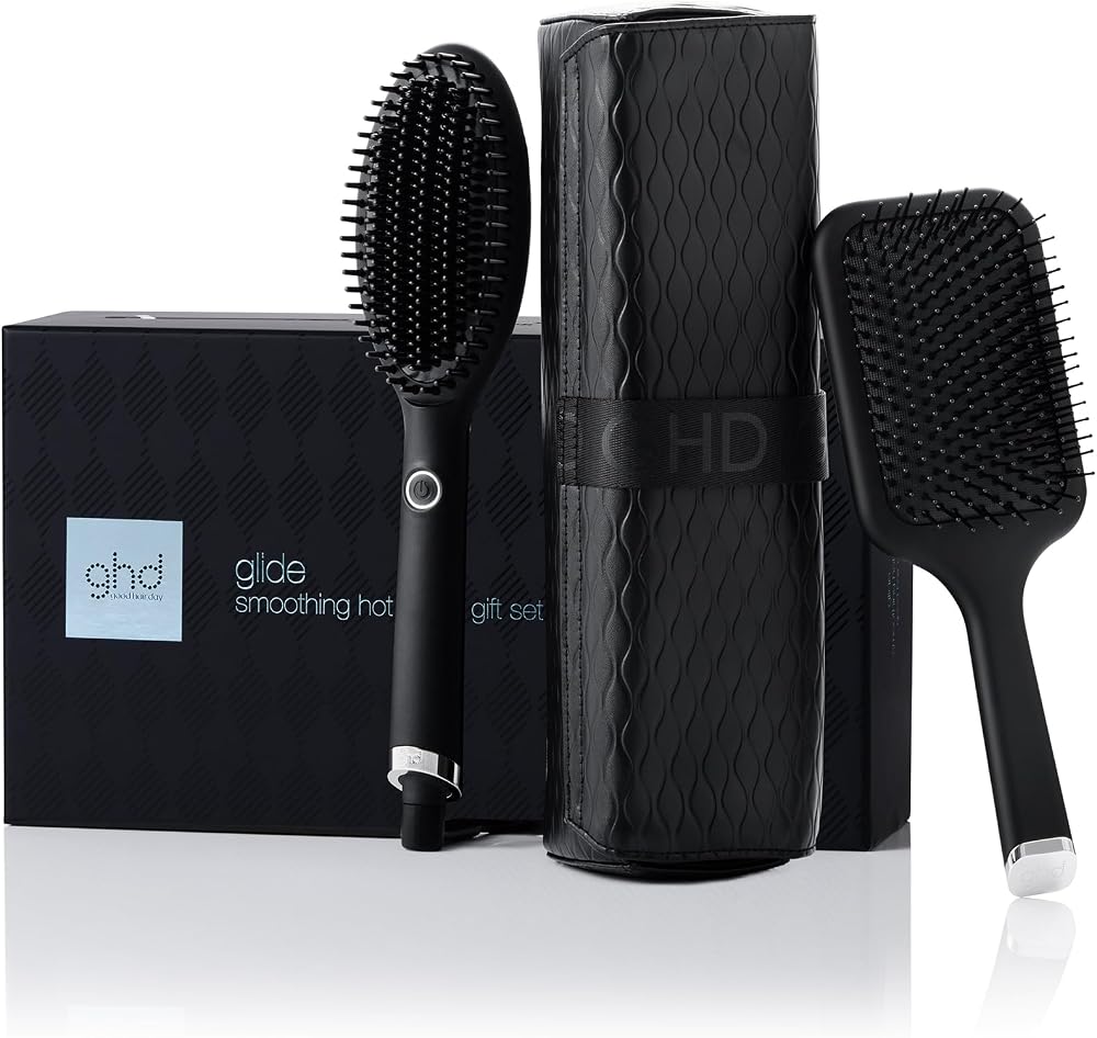 ghd Glide Gift Set Smoothing Hot Brush with Paddle Brush UK Plug