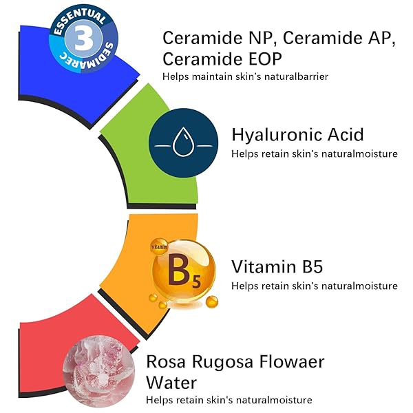 ROSE NON FOAMING HYDRATING FACIAL CLEANSER WITH CERAMIDE FACE WASH FOR FAMILY, MAKEUP REMOVER FOR WOMEN GENTLE HYDRATION & PURIFICATION (16 FL OZ)