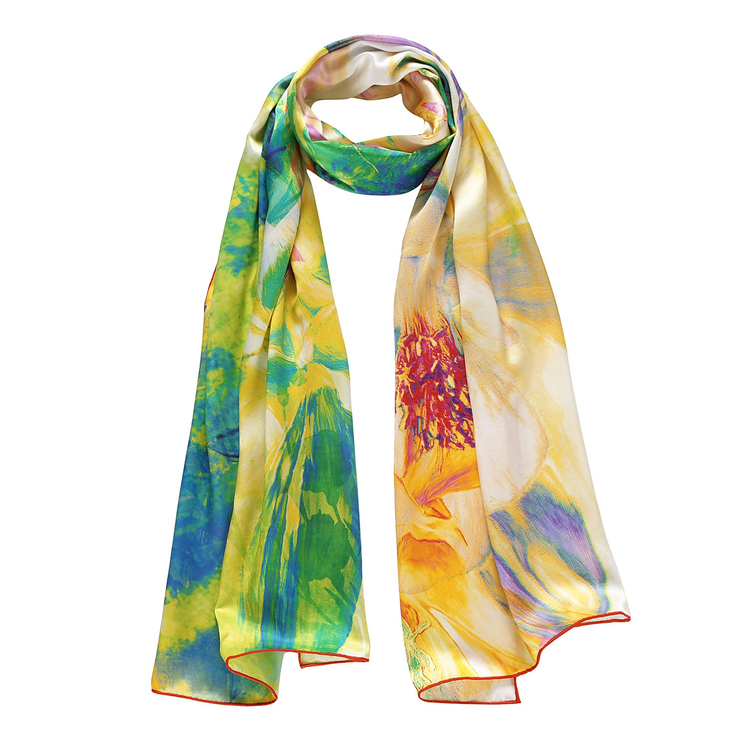 100% Silk Scarf Hand Painted with Hand Rolled Edge Wrap for women 16mm collection 11 printing patterns in stock 100% Silk Scarf Hand Painted with Hand Rolled Edge Wrap for women 16mm collection 11 printing patterns in stock