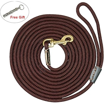 Amazon.com : Dogs My Love Braided Nylon Rope Tracking Dog Leash, Black ...