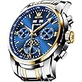 OLEVS Automatic Men Watch Self Winding Mechanical Luxury Dress Moon Phase Stainless Steel Waterproof Luminous Calendar Wrist Watch