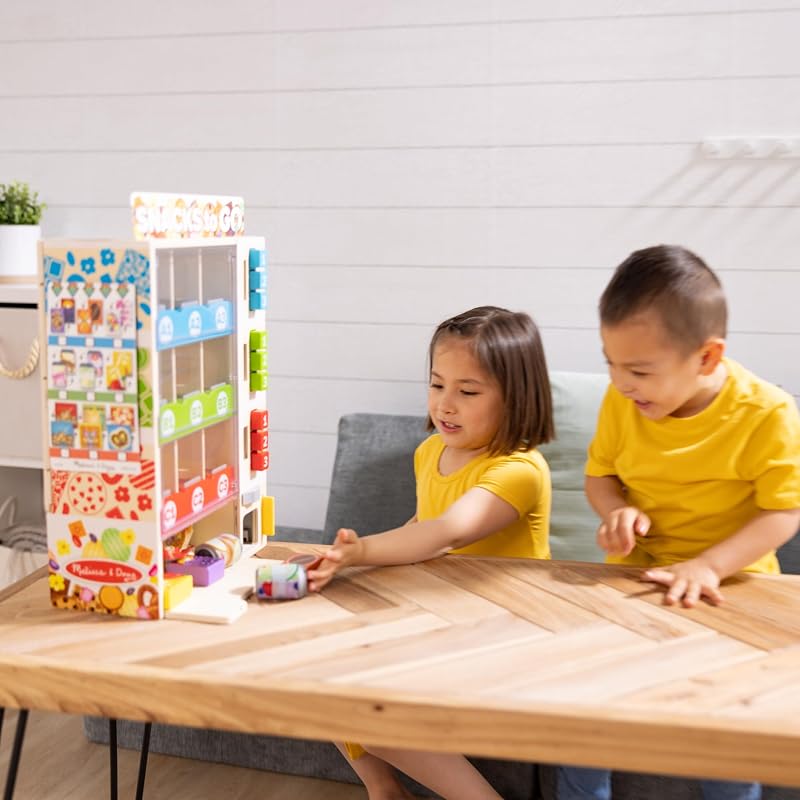 - Máquina Expendedora de Madera con 16 Piezas: Comida de Juguete, Monedas y Tarjeta - 6073586 - Juguetes Niños 3 años + - Regalo Niño 3 años + - Montessori