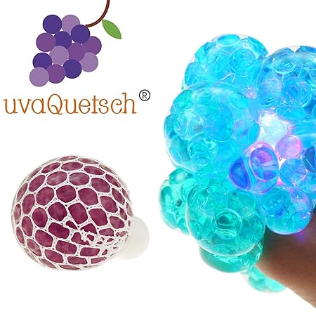 UvaQuetsch ® Squeezy P Quetschball +++ inkl. Geschenkbox +++ 2019 +++ Antistressball Stressball Knetball Quetschi (Lila)