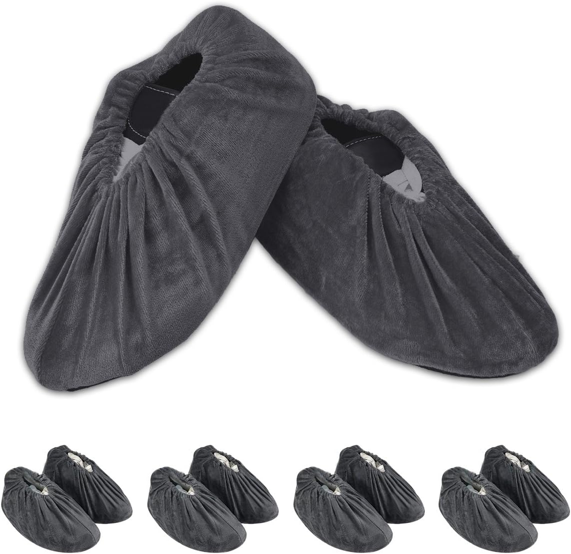 Boot Covers，Reusable Non Slip Shoe Covers for Contractors and Carpet Floor Protection to Keep Floors and Rooms Clean - 5 Pairs（5 different colors）
