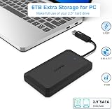 BENFEI 2.5 Inch SATA to USB Enclosure USB-C/USB-A Tool Free SSD/HDD view 5