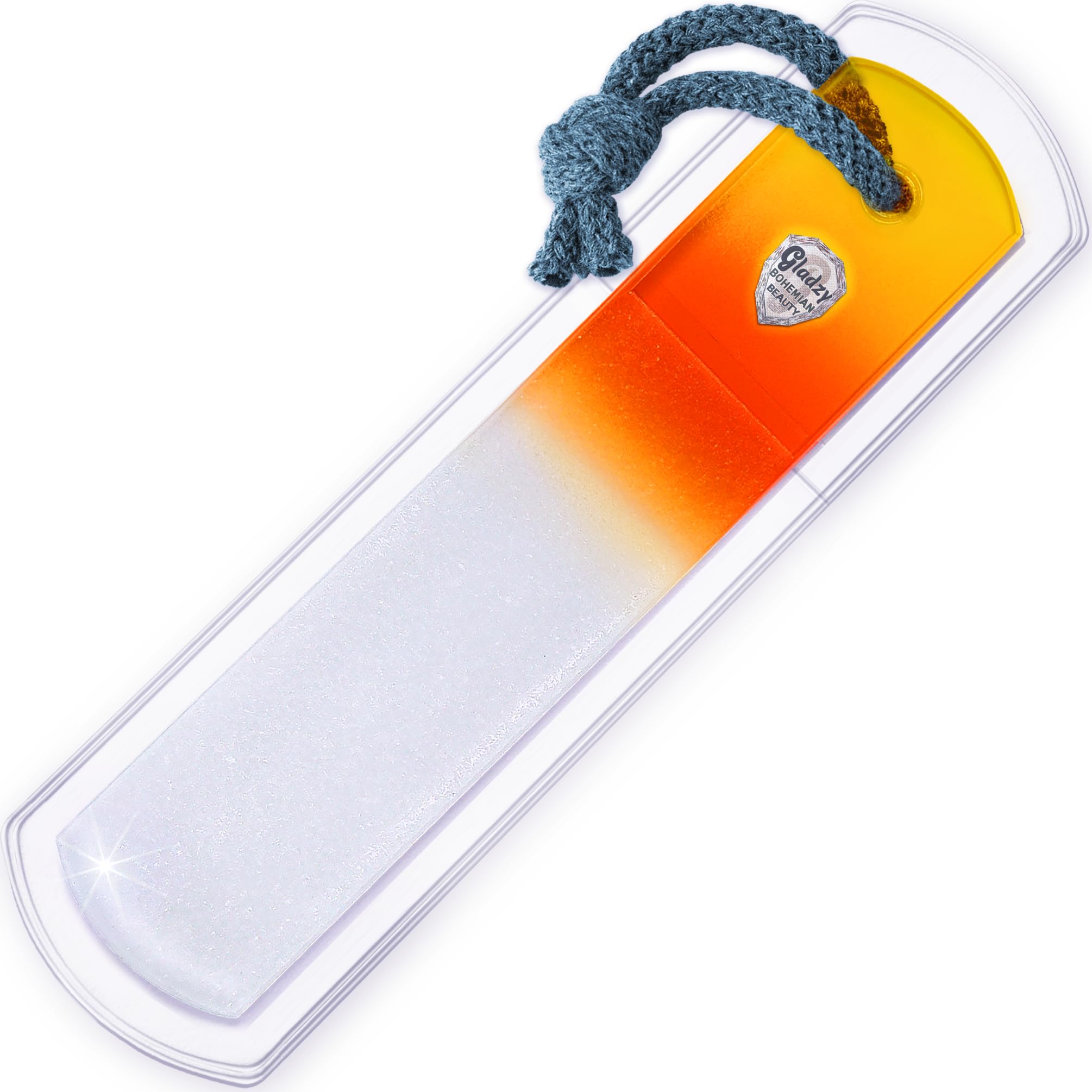 Glass Foot File - Gentle Callus Remover, Etched Double Sided Different Grit Surface, Pedicure & Spa Rough Skin Scrubber, Professional Toenail & Heels Care, Genuine Czech Quality by Gladzy