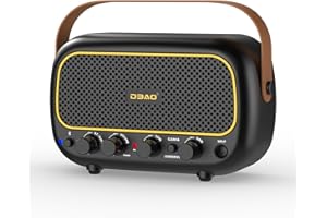 DALONFY Mini Guitar Amplifier for Electric Guitars 5W Two Speakers Rechargeable Portable Small Amplifier with Clean Overdrive Effects and Bluetooth