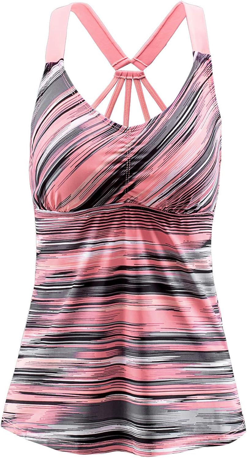wide strap tankini top
