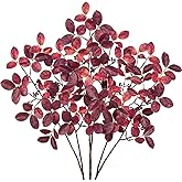 3PCS Artificial Greenery Stems Fall Leaves Branches for Vase Fake Lagerstroemia Faux Branches 28.7 Inch Plants Leaf Bushes for DIY Floral Arrangement Bouquets Festival Party Wedding Home Decor Red