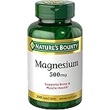 Nature’s Bounty Magnesium, Bone and Muscle Health, Whole Body Support, Tablets, 500 Mg, 200 Ct