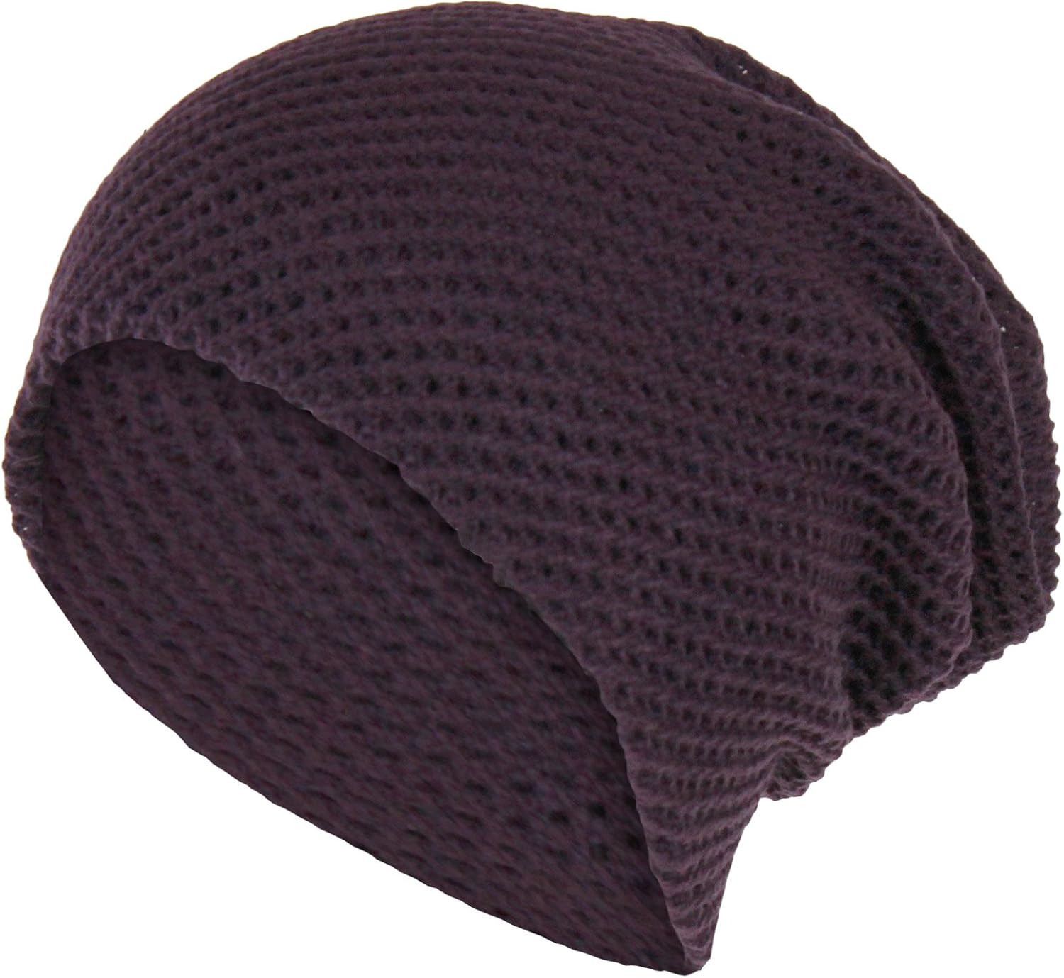 waffle knit slouchy beanie