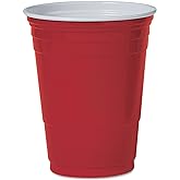 SOLO Red Cold Plastic Party Cups 16 Ounce 50 Pack