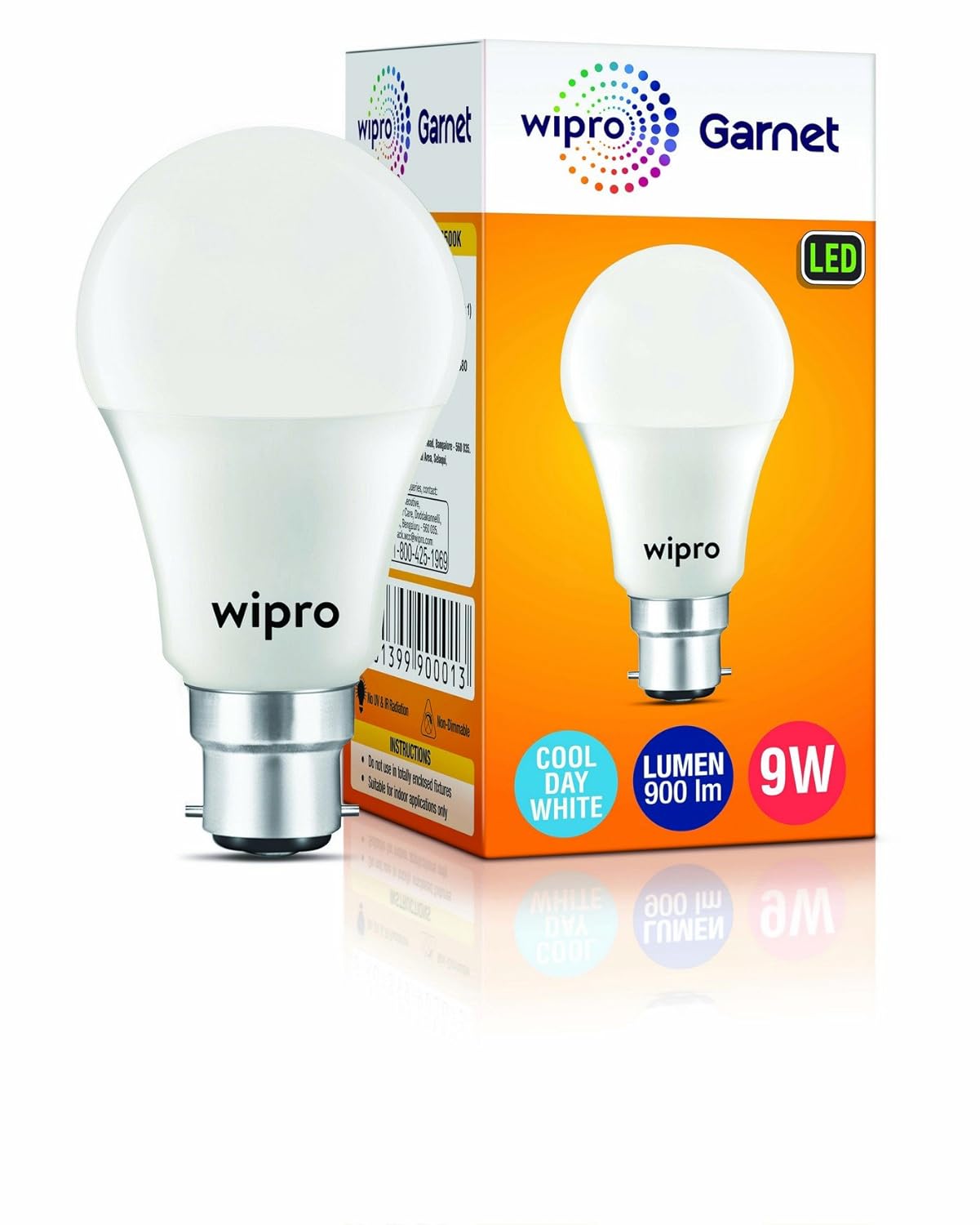 Buy Wipro Garnet N90001 B22 9-Watt LED 