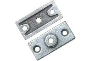 Qlvily 20PCS Ceiling Flange Hangers, Ceiling Flange Hanger Plate Threaded (Pipe), Ceiling Cover Plate, 1/2 in. Rod (Galvanize