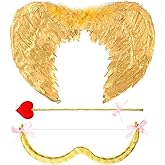 Leitee Cupid Costume Set with Bow Arrow and Wings Cosplay Cupid Costume Accessory for Women Adult Cosplay