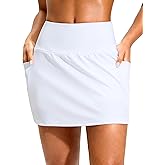 Soothfeel Women's 14" Swim Skirt with Pockets High Waisted Tummy Control Bathing Suit Swimsuit Skirt Modest Tankini Bottoms