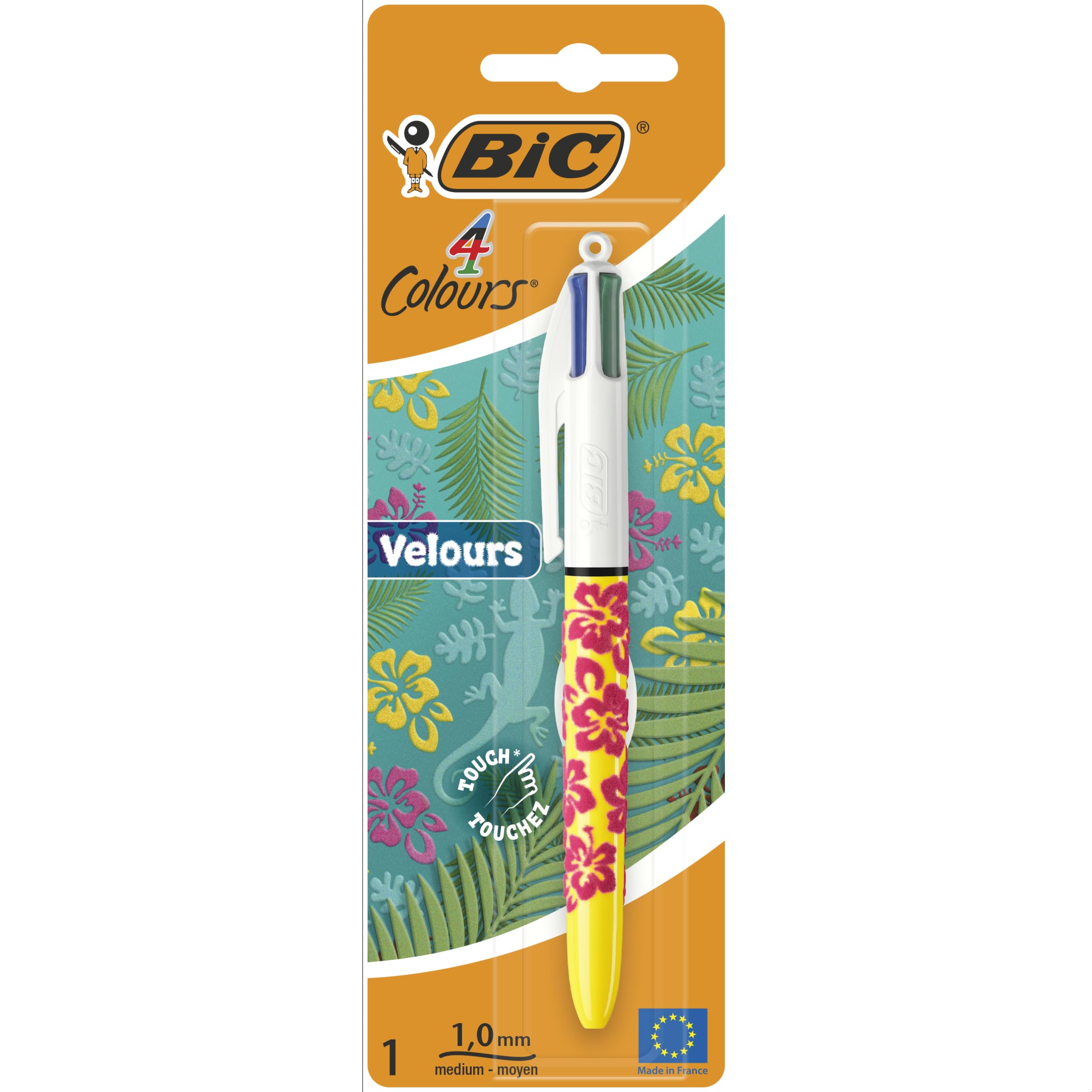 Bic Blister Ballpoint pen 4 colors Velvet, 967296, 1 unit (assorted models)