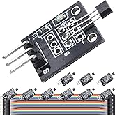 DAOKAI 10 Pcs KY-003 Hall Effect Magnetic Sensor Module 3144 Hall Effect Sensor DC 5V Unipolar for Arduino PIC AVR Smart Cars with Cable