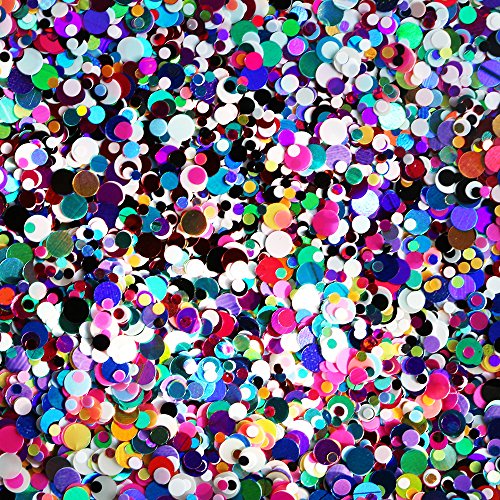 TKOnline 12pcs Colorful Mixed Paillette Nail Glitter Body Glitter Slime Supplies Glitter Powder Sequins for Face Nail Hair Eyes or Lips, DIY for Art Projects - Thumbnail 3
