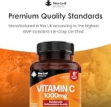 New Leaf Vitamin C Tablets 1000mg Rosehip Bioflavonoids 360 UK Made view 5
