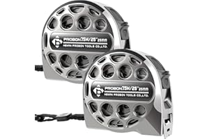 2PCS 25FT Stainless Steel Measuring Tape with Double-Sided Scale Retractable Tape Measure Waterproof Portable Measure Ruler f