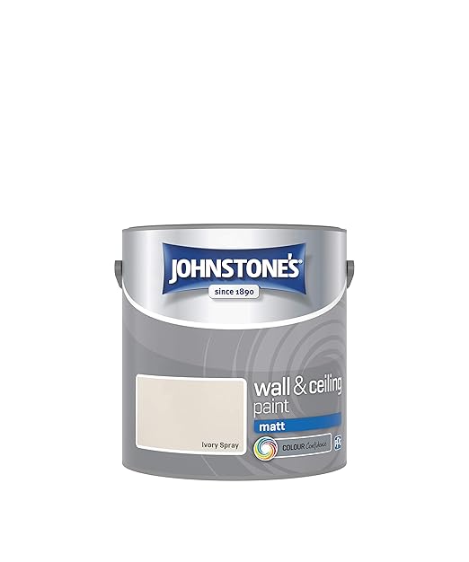 Johnstone's 304022 2.5 Litre Matt Emulsion Paint Ivory Spray Amazon.co.uk DIY & Tools