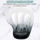 Hsurbtra Ergonomic Wrist Rest Mouse Pad 9.5 x 8.3 Inches White Forest view 4