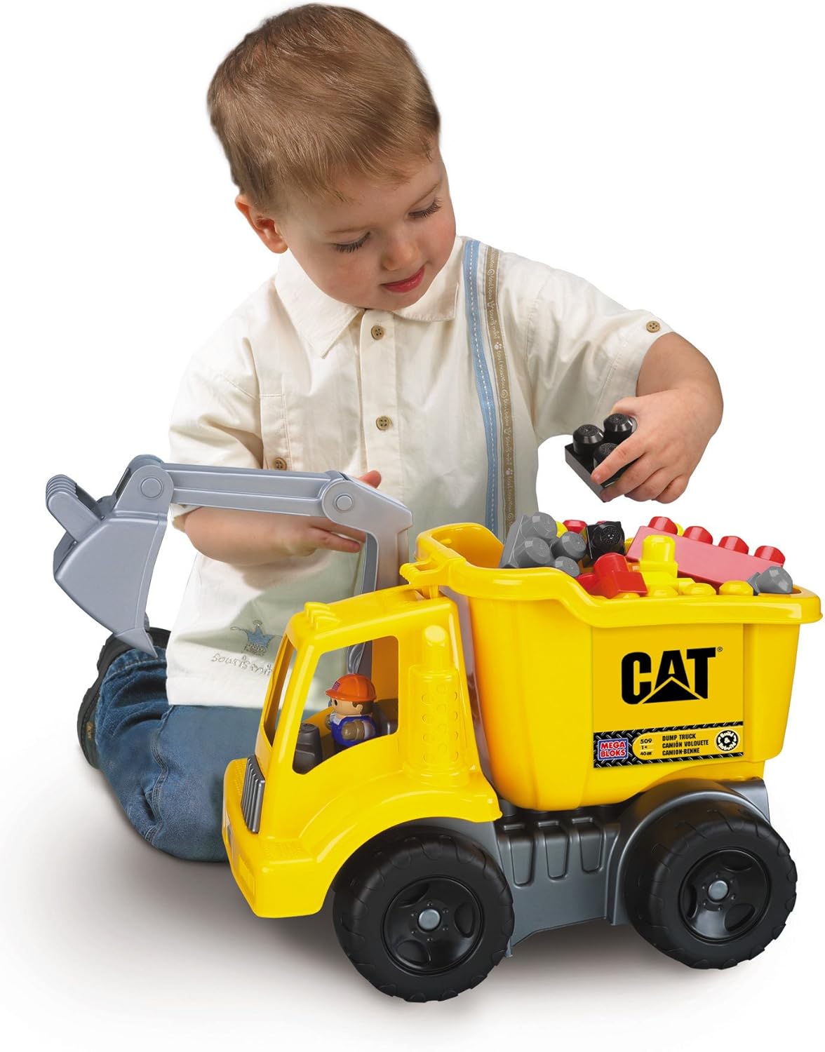 mega bloks dump truck with scoop