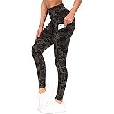 THE GYM PEOPLE Thick High Waist Yoga Pants with Pockets, Tummy Control Workout Running Yoga Leggings for Women