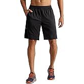 MIER Mens Athletic Shorts 9" Mesh Basketball Gym Quick Dry Shorts with Pockets for Active Running Workout, Lightweight