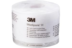 3M Healthcare Corp Medipore Hypoallergenic Soft Cloth Surgical Tape 2" X 10 Yds, White, Excellent Adhesion, Water Resistant, Each