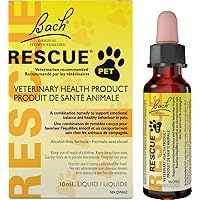 Bach RESCUE PET Dropper 10mL, For Dogs, Cats, and Pet Horses, Natural Flower Essence, Thunder, Fireworks and Travel