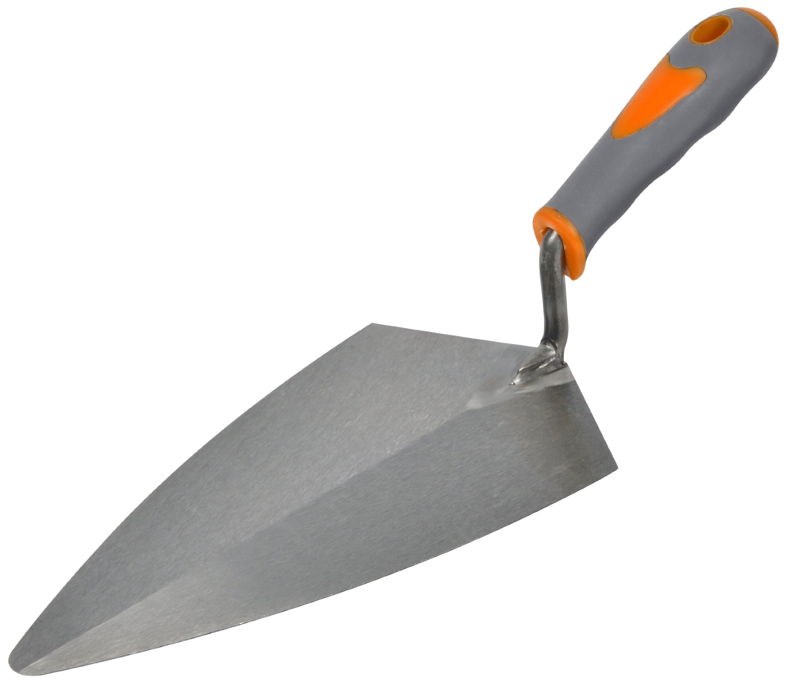 AVit AV04021 Broad Heel Brick Trowel, Silver/Grey/Orange