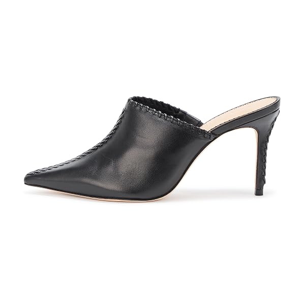 CINQ A SEPT WOMEN’S SUSAN WHIPSTICH NAPPA MULE, BLACK, 37.5