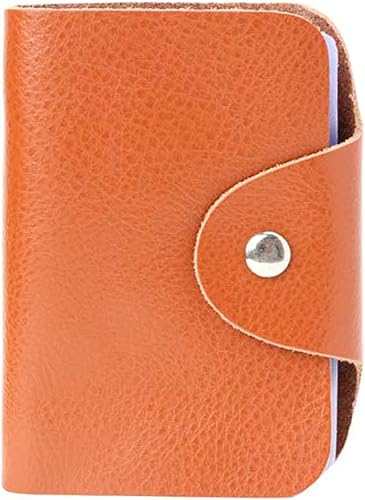 Amazon 10カラー本革 レザー 26ポケット 52枚収納可能 カードケース 名刺ケース女性にも人気デザイン 名刺入れ カード入れ カードケース レザー コンパクト 軽量 ポイントカード クレジットカード ピタパ イコカ アンバー Yoyo Brand ヨーヨーブランド バッグ